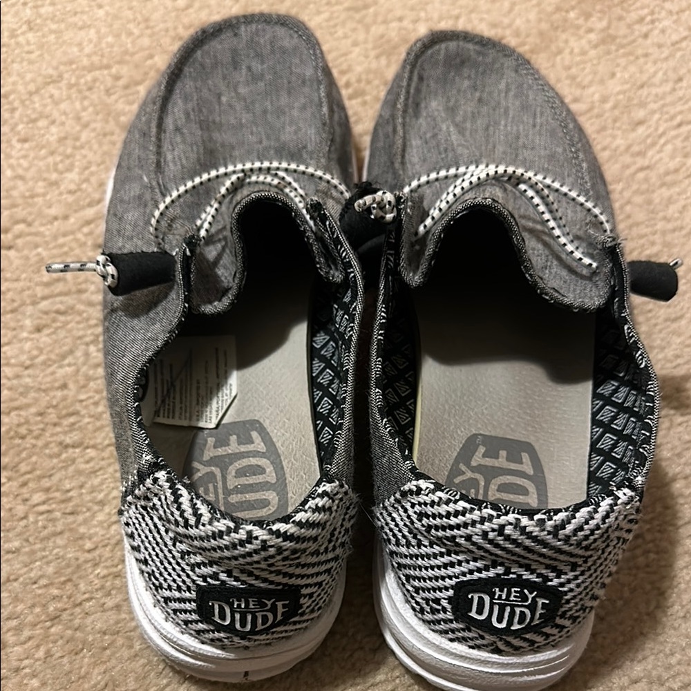 Hey Dude Gray Moccasin Slip-On Shoes